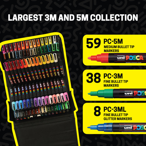 POSCA® 105 Count Paint Marker Ultimate Color Collection, Featuring Our