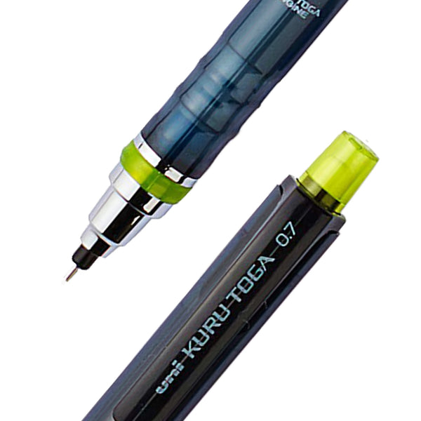 Uni Kuru Toga Advance - Crayon Mécanique 0.7 Mm Blanc - Mécanisme Rotation Mine W Speed + Grip Confort Avancé