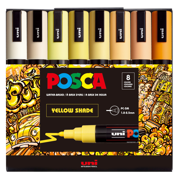Posca PC-5M Paint Markers Medium Tip Earthtone 8-Pack uni-ball