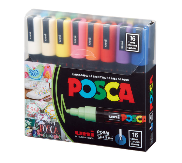 Posca PC-5M Paint Markers Medium Tip 16-Pack uni-ball