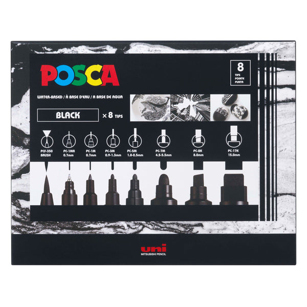 Amazon.com: Posca - Ultra Fine to Fine Paint Marker Pens Set