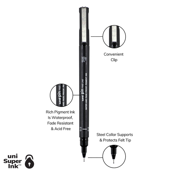 Pin Fine Line Drawing Pens | 0.2mm | uni-ball