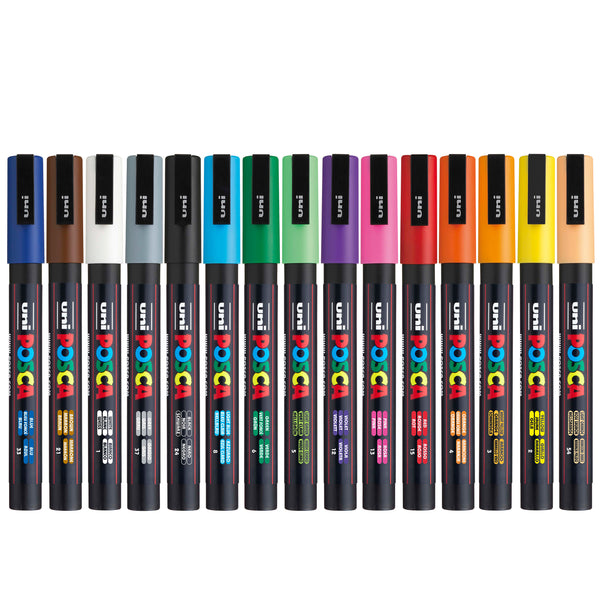 Posca PC-3M Paint Markers Fine Tip 15-Pack uni-ball