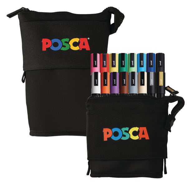 POSCA® 16 Count Paint Marker Kit, Featuring 5M Medium Tips, 70688, Black Product Image