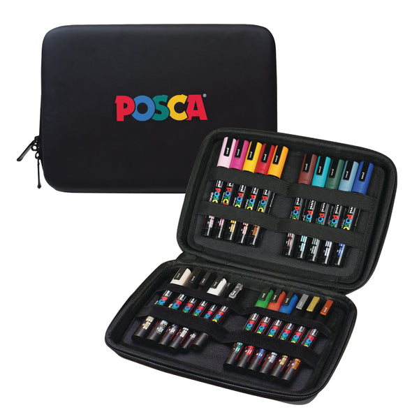 POSCA® 22 Count Holiday Color Paint Marker Kit, Featuring Brush & Bullet Tips, 71785