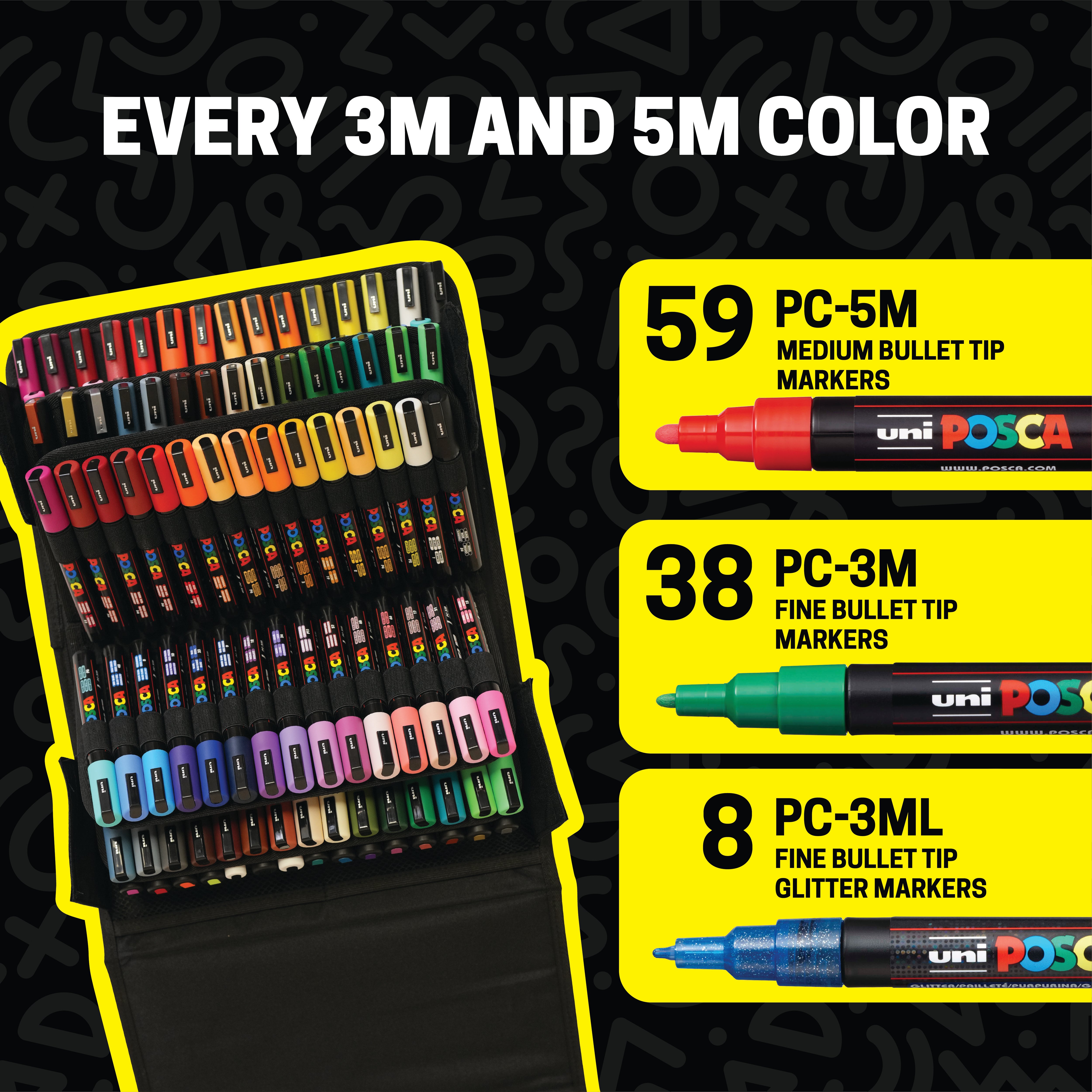 POSCA® 105 Count Paint Marker Ultimate Color Collection, Featuring the