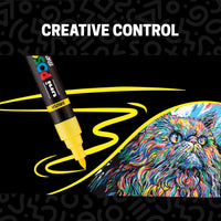 POSCA® PC-5BR Water-Based Paint Markers, Reversible Brush Tip (1.0–4.0 mm), 8 Count Assorted Earth Tones, 354555000, creative control image
