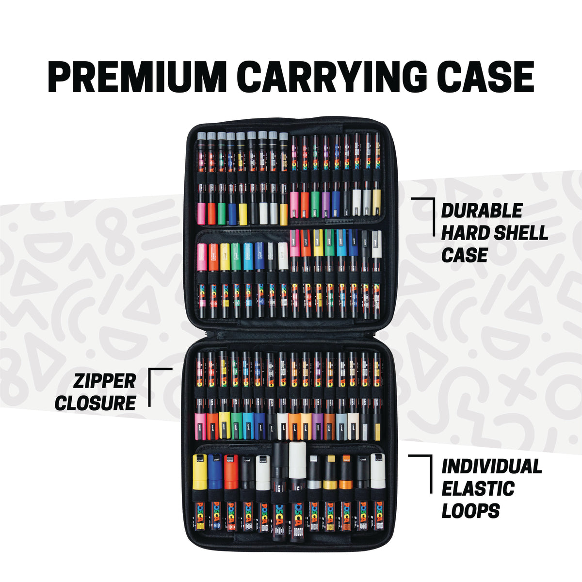 POSCA® Artist Signature 62 Count Kit, Featuring 8 Tip Sizes and Fan-Favorite Colors, 70693 premium case