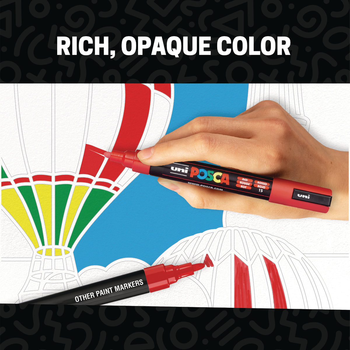 POSCA® Artist Signature 62 Count Kit, Featuring 8 Tip Sizes and Fan-Favorite Colors, 70693 rich color