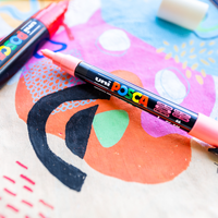 POSCA® PC-3M Water-Based Paint Markers, Fine Reversible Tip (0.9–1.3 mm), 15 Count Assorted Colors, PC3M15C, in use lifestyle