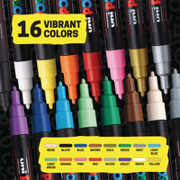 POSCA® 16 Count Paint Marker Kit, Featuring 3M Fine Tips, 16 count 3m markers, 71784