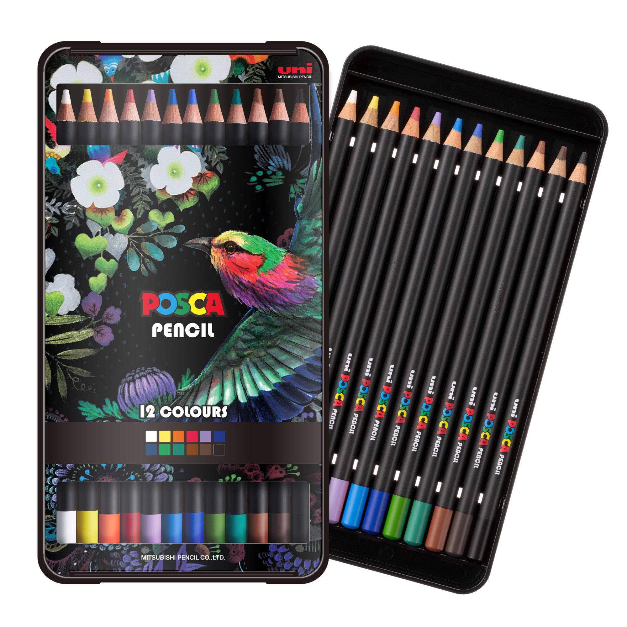 POSCA® Colored Pencils, 4.0mm Soft Core, Assorted Colors, 12 Count
