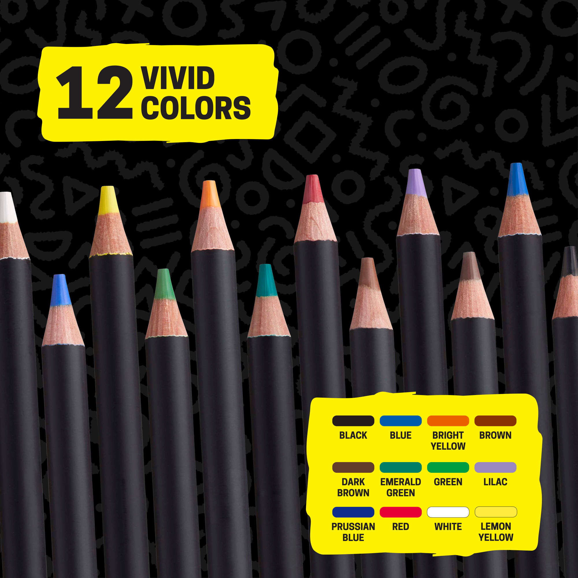 POSCA® Colored Pencils, 4.0mm Soft Core, Assorted Colors, 12 Count