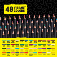 uni® POSCA Colored Pencils, 4.0mm Lead, Assorted Set, 48 Count