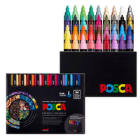 uni® POSCA® PC-5M Water-Based Paint Markers with Display Caddy, 36 Count, 353185000