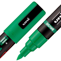 uni® POSCA® PC-5BR, Water-Based Paint Brush Tip Markers (16 Pack)