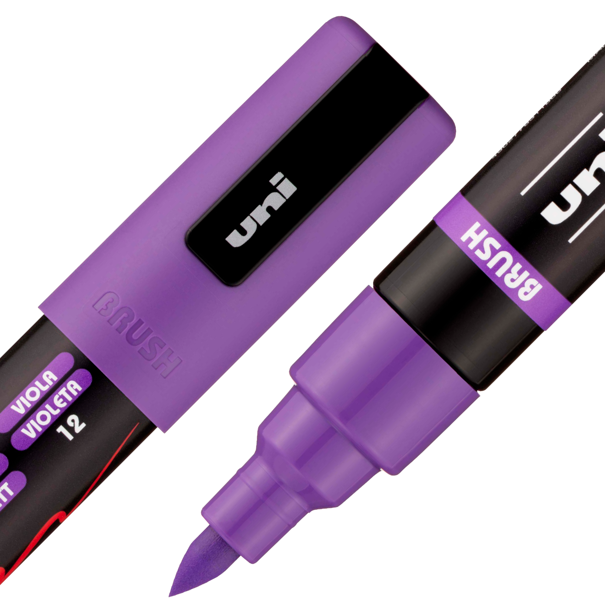 uni® POSCA® PC-5BR, Water-Based Paint Brush Tip Markers (16 Pack)