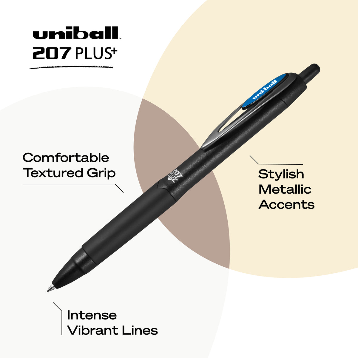 Penne Uni-ball Gelstick 0.7 Mm Uniball One - Penne Gel Retrattili, Punta Media (0,7 Mm), Inchiostro Nero, Confezione Da 12 Penne 0.7mm Nere