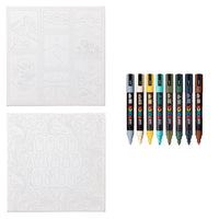 Coming Soon! uni® POSCA® Paint-By-Number Canvas Sets,  including 5M Markers