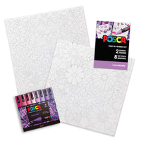 Coming Soon! uni® POSCA® Paint-By-Number Canvas Sets,  including 5M Markers