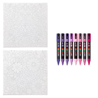 Coming Soon! uni® POSCA® Paint-By-Number Canvas Sets,  including 5M Markers