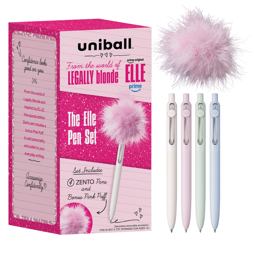 uniball™ Zento Liquid Gel Ink Retractable Pens, The Elle Pen Set