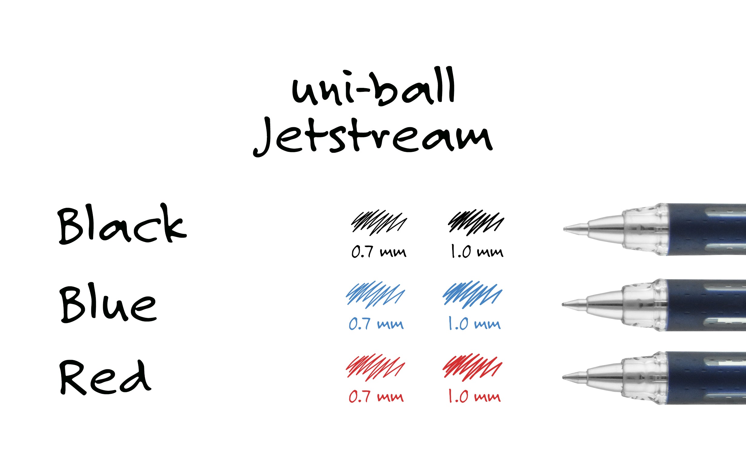 uniball™ Jetstream Ballpoint Pens, Medium Point (1.0mm), Black, 3 Pack