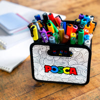uni® POSCA® Exclusive Special Edition, 40 Count paint-it-yourself Caddy including 1M & 3M Colors
