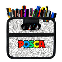 uni® POSCA® Exclusive Special Edition, 40 Count paint-it-yourself Caddy including 1M & 3M Colors