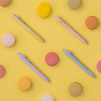 uniball™ ONE, Gel Pen, 0.5mm, Black, 4 Count, Macaron Colors