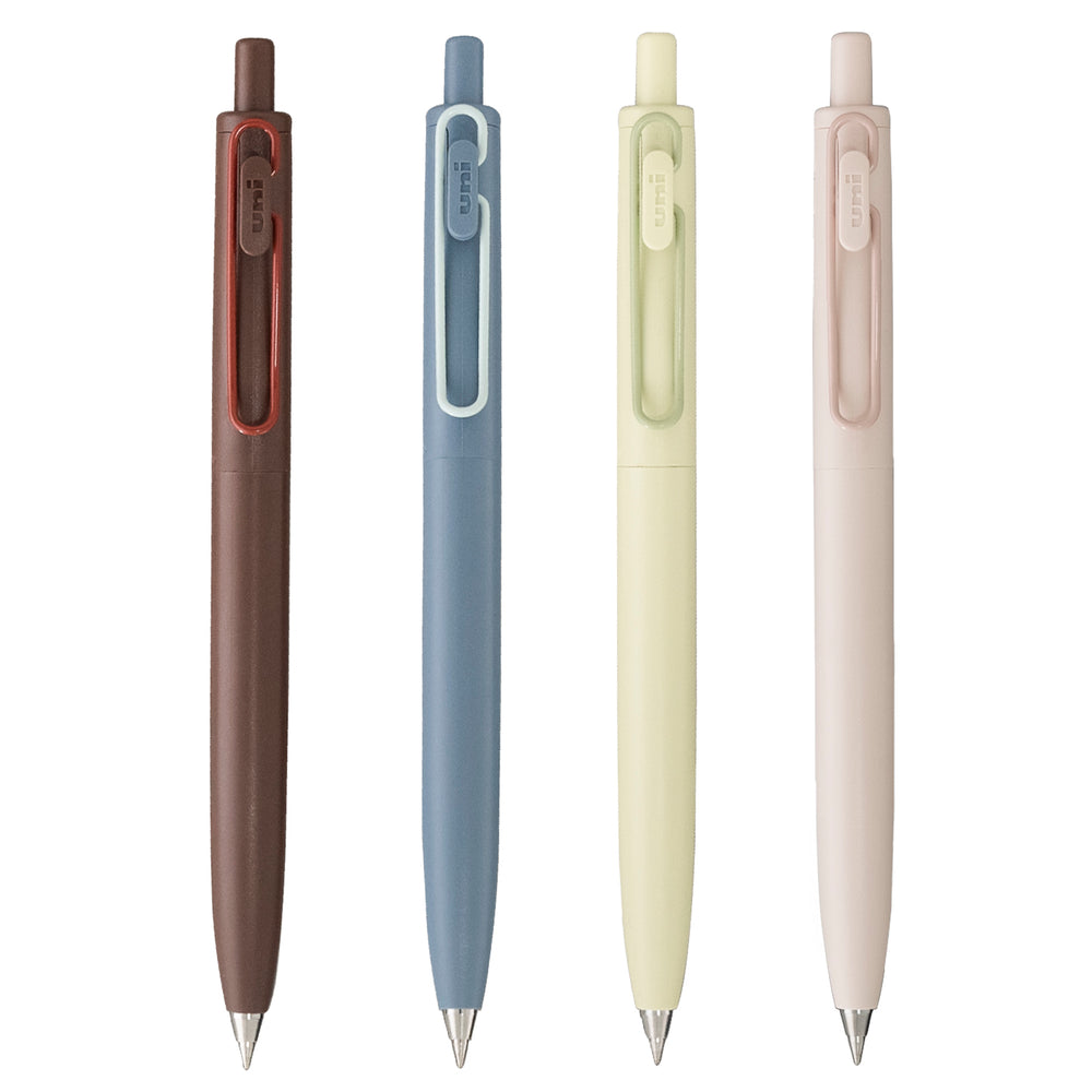 uniball One F, Gel Pen, 0.5mm, Black, 4 Count, Mariage Colors