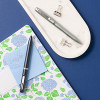 uniball™ JETSTREAM PRIME, 0.5mm Ballpoint Pen, Matte Metal Barrel, in use both colors