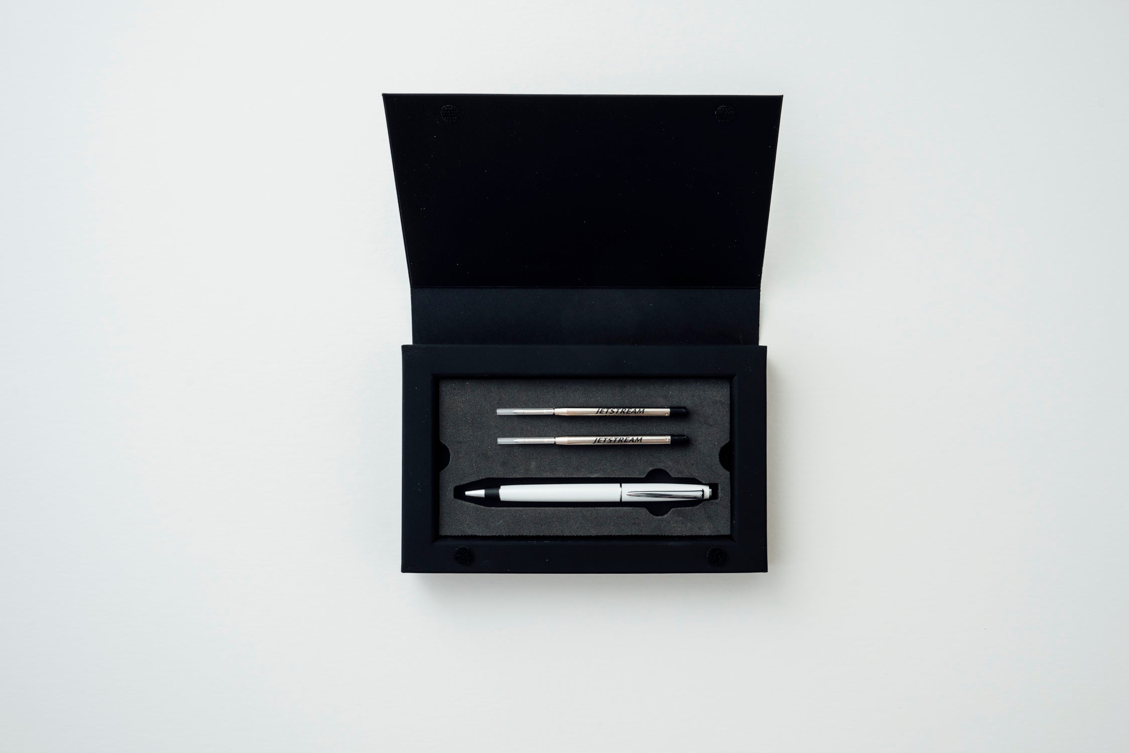 Jetstream Prime Twist Ballpoint Pen Gift Set with 2 Black 0.7mm Refills and Black Gift Box