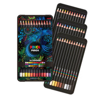 uni® POSCA Colored Pencils, 4.0mm Lead, Assorted Set, 36 Count
