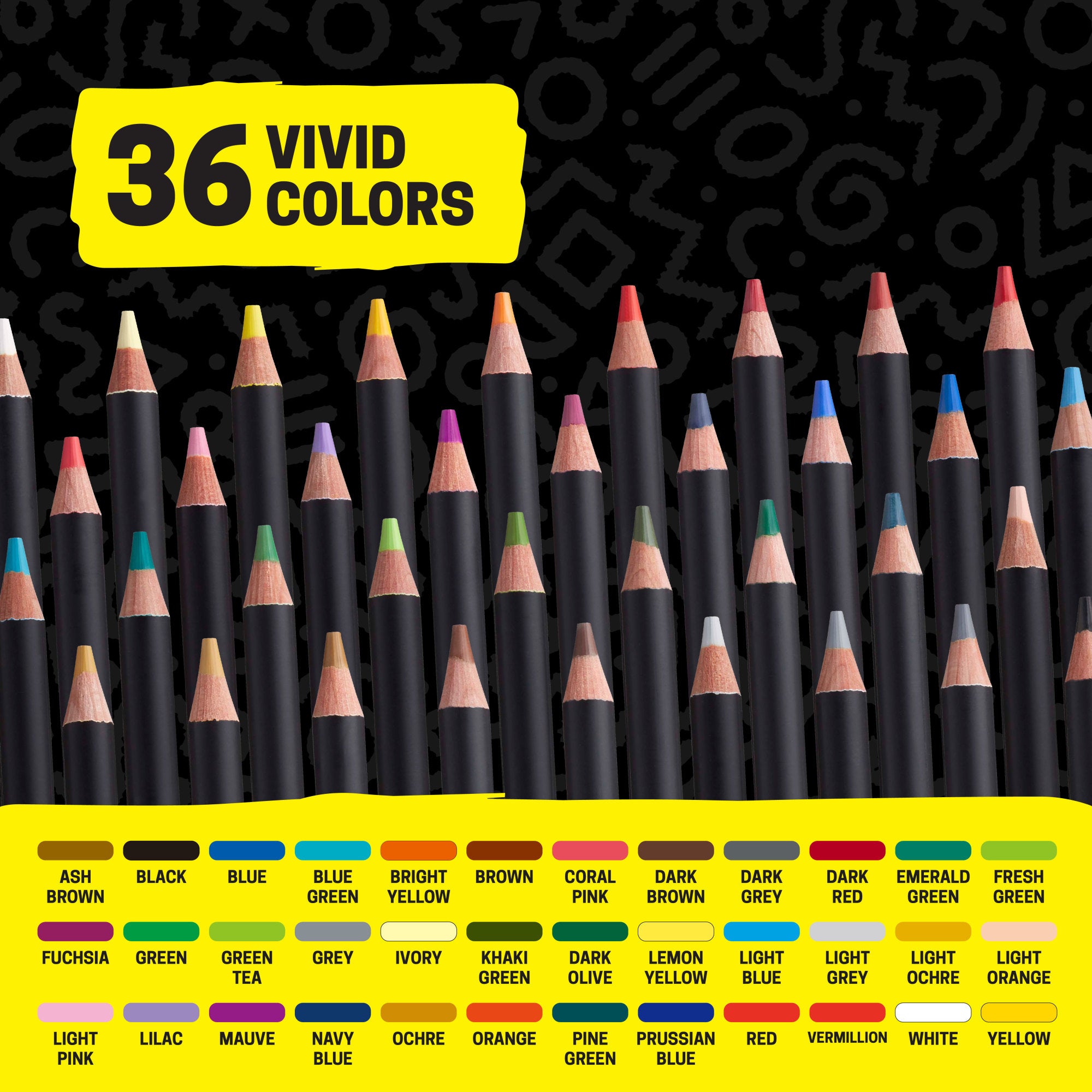 POSCA® Colored Pencils, 4.0mm Soft Core, Assorted Colors, 36 Count
