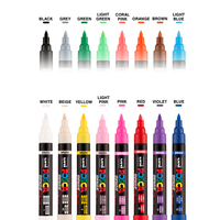 uni® POSCA® PC-5BR, Water-Based Paint Brush Tip Markers (16 Pack)