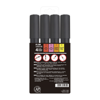 uni® POSCA® PC-5M, Neon Water-Based Paint Markers (4 Pack)
