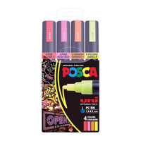 uni® POSCA® PC-5M, Neon Water-Based Paint Markers (4 Pack)