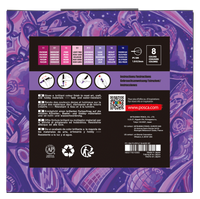 uni® POSCA® PC-5M, Purple Shade Water-Based Paint Markers (8 Pack)