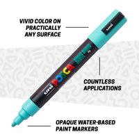 uni® POSCA® PC-5M, Cooltone Water-Based Paint Markers (8 Pack)