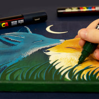 POSCA® PC-5M Water-Based Paint Markers, Medium Reversible Tip (1.8–2.5 mm), 8 Count Earth Tone Colors