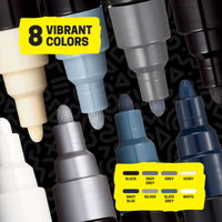 uni® POSCA® PC-5M, Monotone Water-Based Paint Markers (8 Pack)