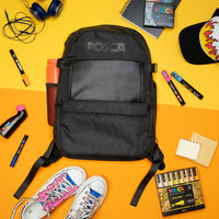 uni® POSCA® Exclusive Artist Backpack including 208 Count Assorted POSCA Items