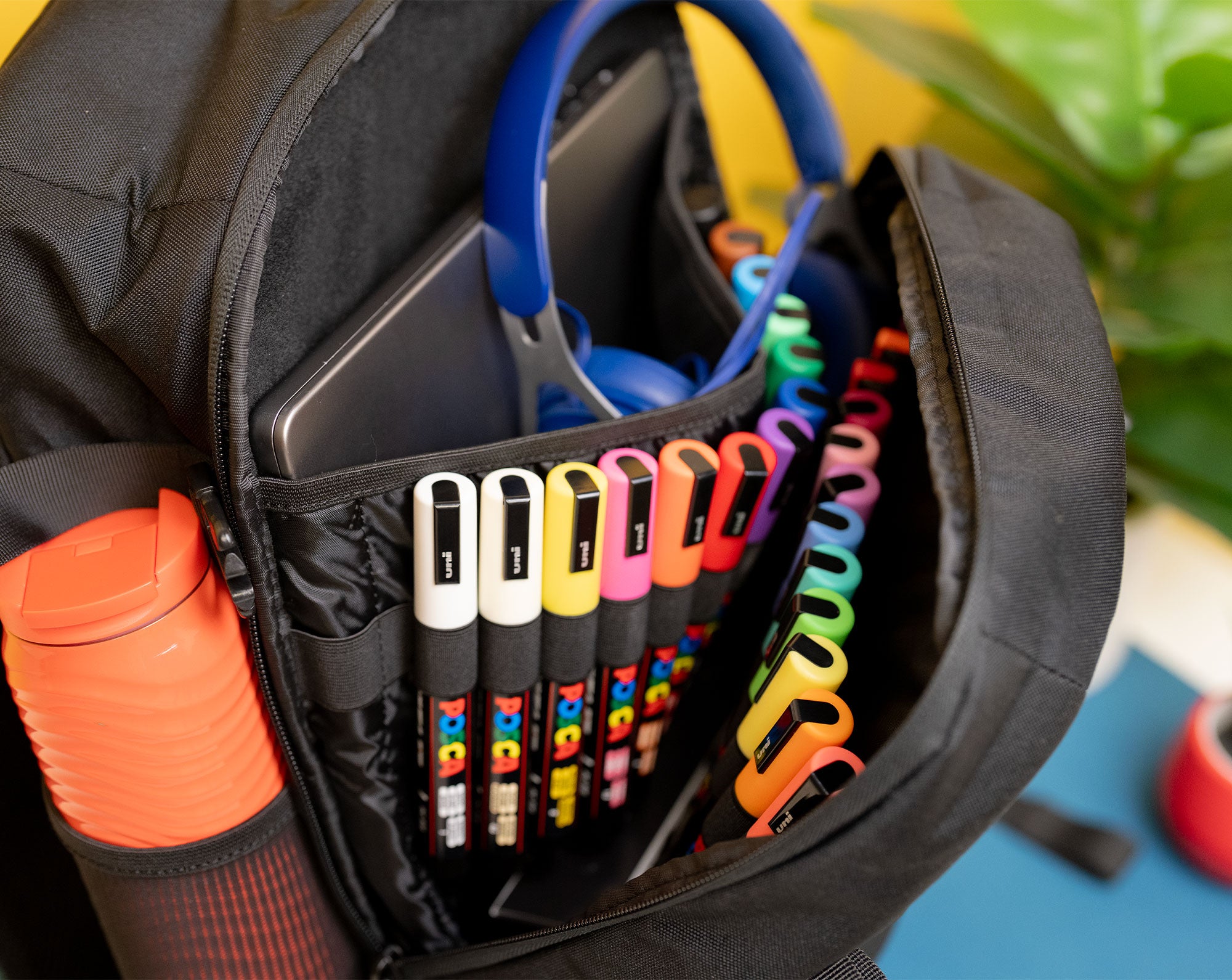 Posca Backpack uni® POSCA® Exclusive Artist Backpack including 212 Count Assorted POS