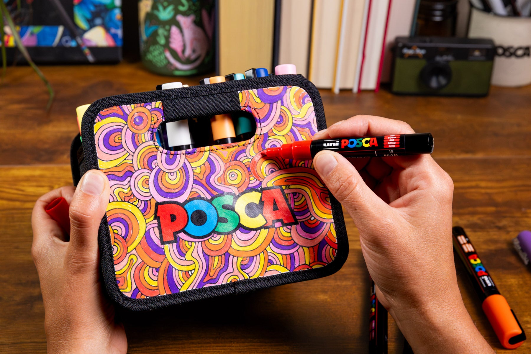 POSCA® Paint-It-Yourself Organizer 40 Count Kit, Featuring 1M & 3M Tip Sizes
