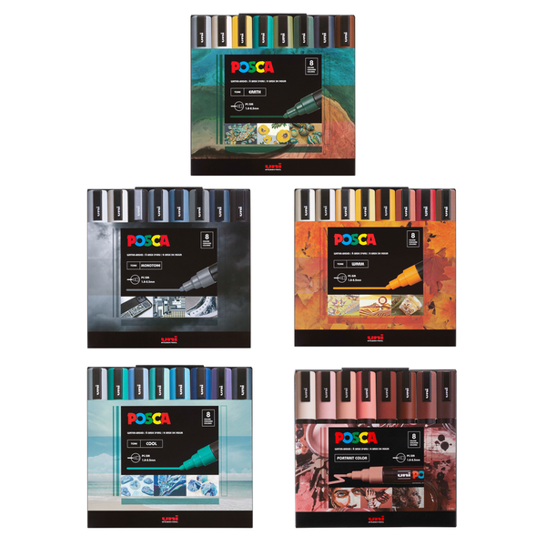 uni® POSCA® PC-5M, Tone Color Bundle Set, Water-Based Paint Markers (I
