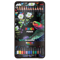 uni® POSCA® Colored Pencils, 4.0mm Lead, Assorted Set, 12 Count