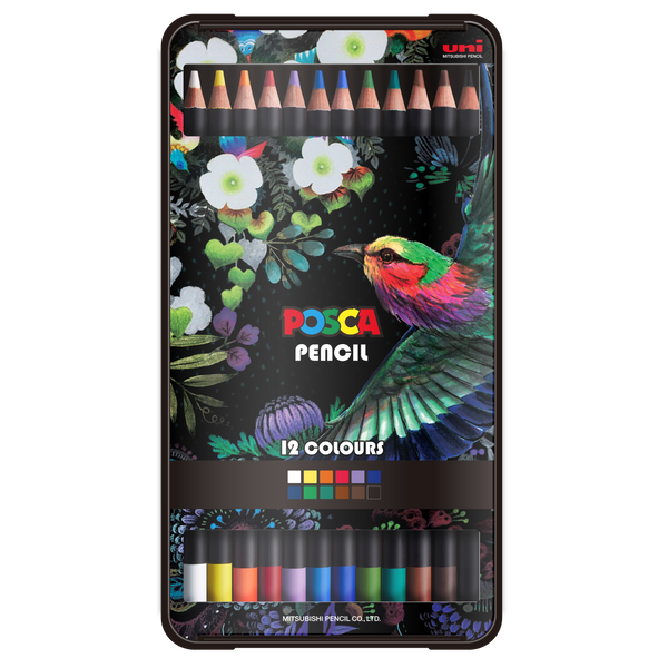 uni® POSCA® Oil-Based Colored Pencils. Now available in assorted pack sizes!