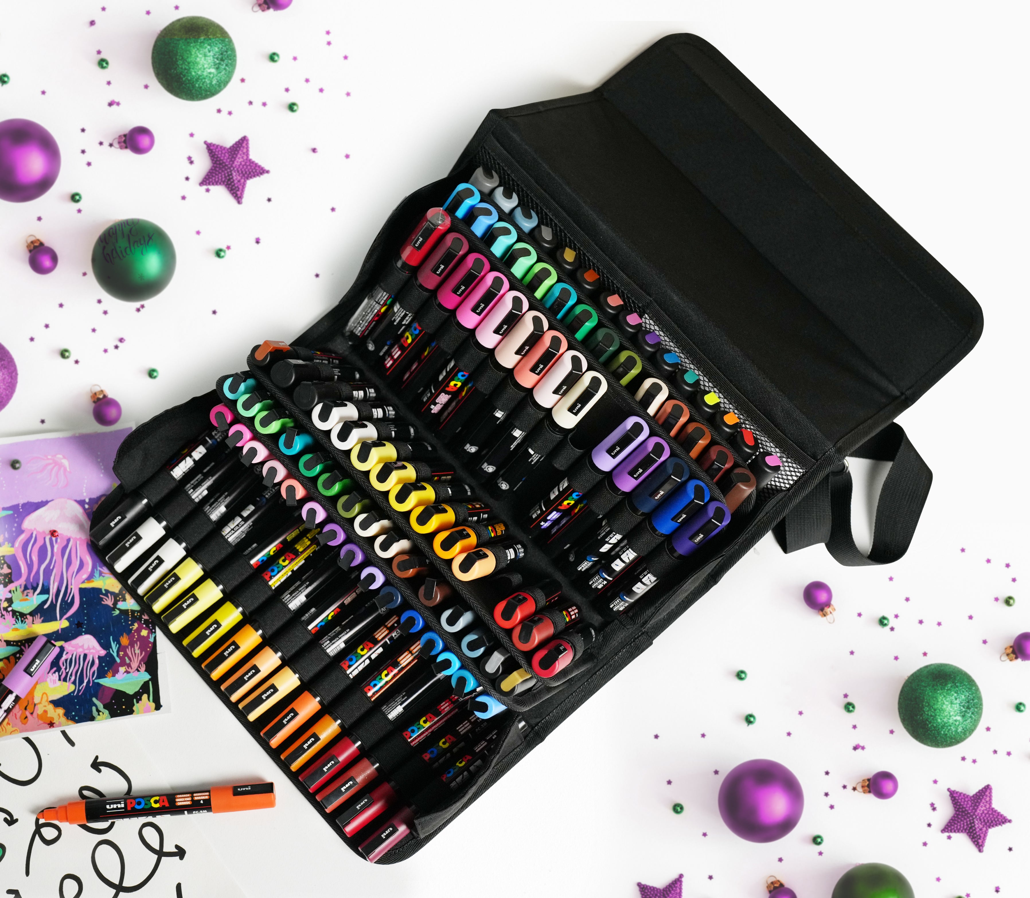 uni® POSCA® Exclusive Special Edition Set, 105 Count Kit including 3M