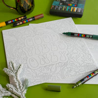 Coming Soon! uni® POSCA® Paint-By-Number Canvas Sets,  including 5M Markers